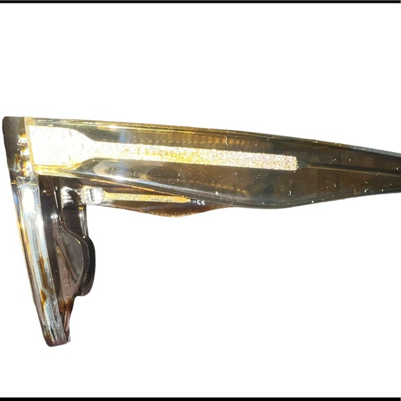 Celine Sunglasses CL40055I 55E Striped Yellow Square Frames Brown Gradient Lens - Picture 3 of 10